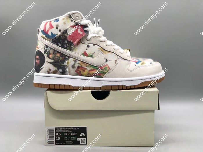 シュプリーム × ナイキ SB ダンク ハイ ラメルジー カジュアルスニーカー FD8779-100（SUPREME X NIKE SB DUNK  HIGH Rammellzee）スーパーコピー